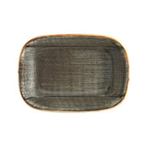 Bonna China Gris 6.5" x 4.5" x h:1.5" 12 oz. Rectangular Grey Porcelain Deep Plate (Set of 2)